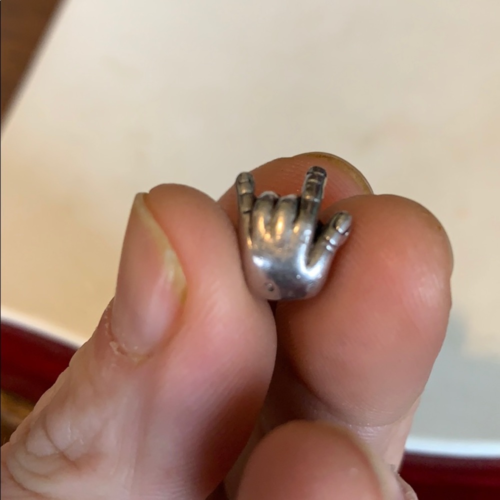 Sterling sign language charm